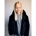 Veste fausse fourrure fille noir