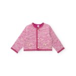Veste pour fille avec boutons dor�s rose