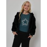 Veste fille � capuche noir