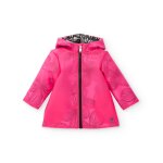 Veste pour fille  effet translucide avec capuche rose