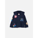 Veste fille imprim� fleurs bleu