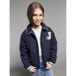 Veste fille style teddy marine