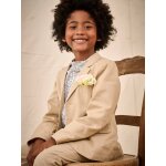 Veste gar�on c�r�monie en coton / lin beige