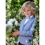 Veste gar�on c�r�monie en coton / lin bleu