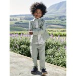 Veste gar�on c�r�monie en coton / lin vert sauge
