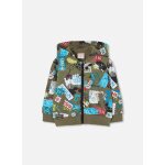Veste gar�on molleton imprim� plaques multicolore