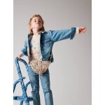 Veste en jean animation fleurs pop au dos fille stone