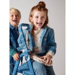 Veste en jean animation fleurs pop au dos fille stone