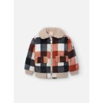 Veste en maille  carreaux multicolore