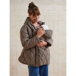 Veste manteau matelasse volutive grossesse et post - grossesse taupe