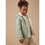 Veste matelass�e col sherpa fille vert d'eau