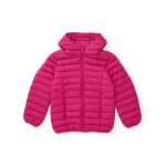 Veste matelassée pour fille avec capuche fuchsia Veste matelassée pour fille avec capuche fuchsia