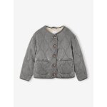 Veste matelass�e fille doubl�e sherpa anthracite