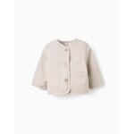 Veste matelass�e r�versible en coton gris clair