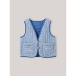 Veste matelasse sans manches - vichy brod vichy bleu