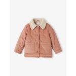 Veste matelasse en velours doubl sherpa fille blush