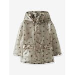 Veste de pluie enfant lil' atelier mini abeilles, enduite beige