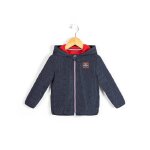 Veste polaire � capuche gar�on indigo