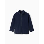 Veste en polaire � col montant bleu fonc�