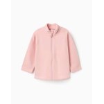 Veste en polaire � col montant rose clair