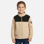 Veste polaire zipp�e col montant � empi�cements, manches longues beige