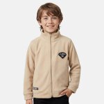 Veste polaire zipp�e col montant, manches longues beige