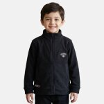 Veste polaire zipp�e col montant, manches longues noir
