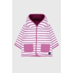 Veste r�versible molletonn�e en coton b�b� blanc / lupin