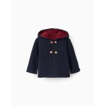 Veste réversible en tricot avec capuche bleu Veste réversible en tricot avec capuche bleu