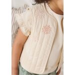 Veste sans manches enfant en popeline po�sie d'�t� vanille