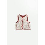 Veste sans manches enfant r�versible en coton matelass� l�a rose