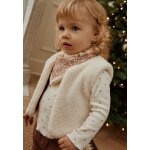 Veste sans manches enfant rversible en velours ctel manouk orange