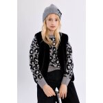 Veste sans manches en fausse fourrure noir