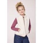 Veste sans manches fille blanc casse