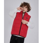 Veste sans manche gar�on matelass� avec fermeture �clair et r�versible noir