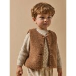 Veste sans manches en sherpa b�b� cognac