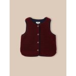 Veste sans manches en sherpa bordeaux
