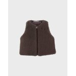 Veste sans manches en sherpa brown