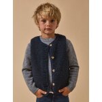Veste sans manches en sherpa gar�on marine