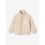 Veste en sherpa fille vanille