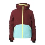 Veste de ski fille arsenite rouge et turquoise