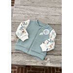 Veste teddy bb en molleton alma bleu