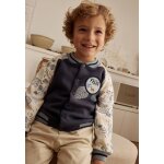 Veste teddy bb en molleton ultra chaud flintrpide bleu