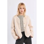 Veste textur�e, � boutons offwhite