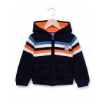 Veste tricot � capuche gar�on bleu navy