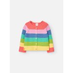 Veste en tricot avec col rond et fermeture boutons multicolore