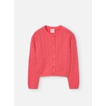 Veste en tricot avec col rond et fermeture boutons rose Veste en tricot avec col rond et fermeture boutons rose