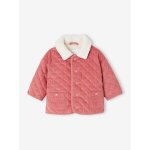 Veste velours matelasse bb double sherpa bois de rose