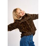 Veste zipp�e en fausse fourrure chocolate