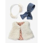 V�tement moumoute gilet + oreille sherpa blanc